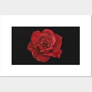 Red Painted Rose Posters and Art